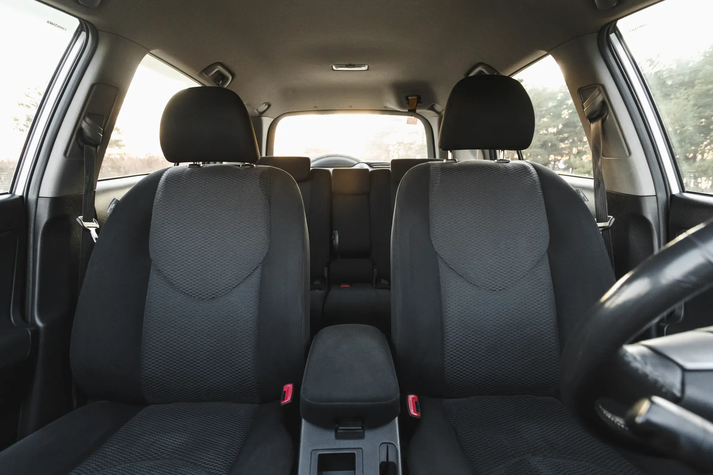 Car interior, part of front seats, close, car accessories & interior ecommerce