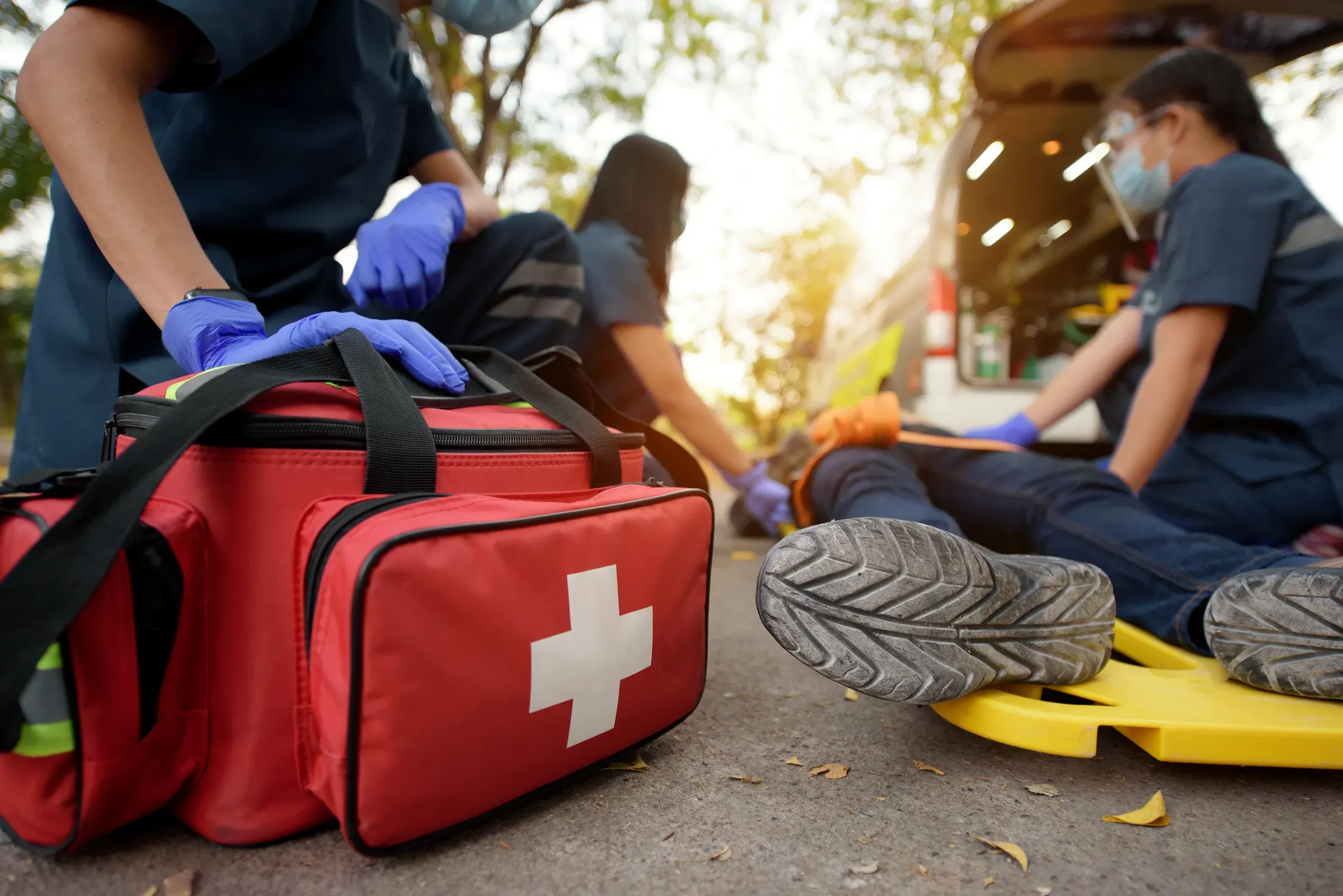 Emergency Medical First aid kit bags of first aid team service for an accident in work of worker loss of, first aid & otc ecommerce