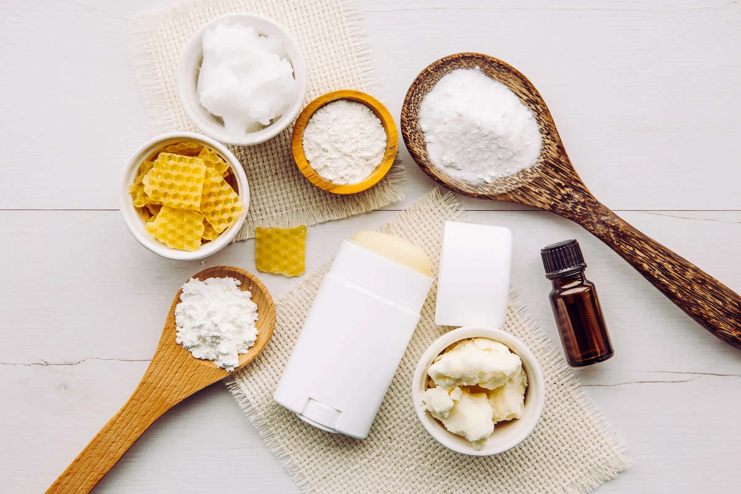 Making homemade deodorant stick with all natural ingredients, natural deodorant ecommerce