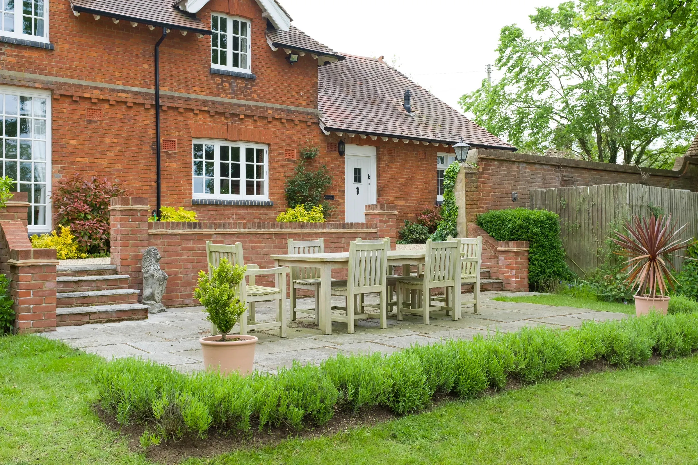House and garden patio with furniture, UK, outdoor & patio furniture ecommerce